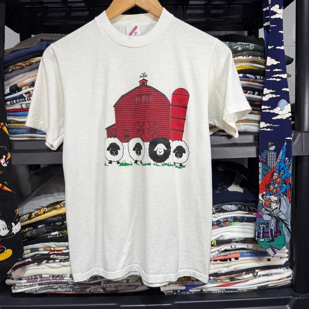 90s Sheep Barn white T-Shirt Size M/ S